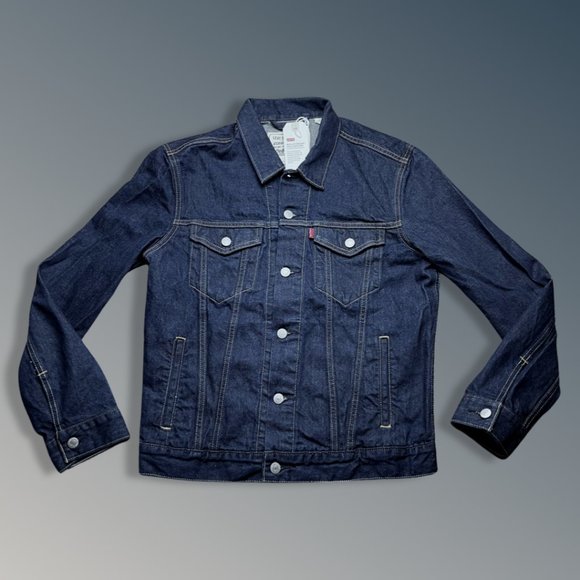 LEVI’s Wellthread Collection Trucker Jacket Cottonized Hemp Blue Men’s M NWT